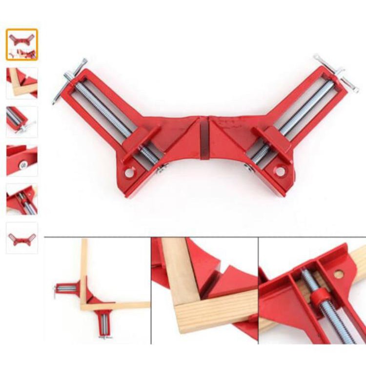 Klem Sudut Siku Penjepit Sudut 90 Derajat/ Mitre Right Angle/Mini Clamp 3&quot;/Corner Craft/Klem Mitre/SIKU CLAMP/KLEM SIKU penjepit sudut 90 derajat frame kayu /kaca