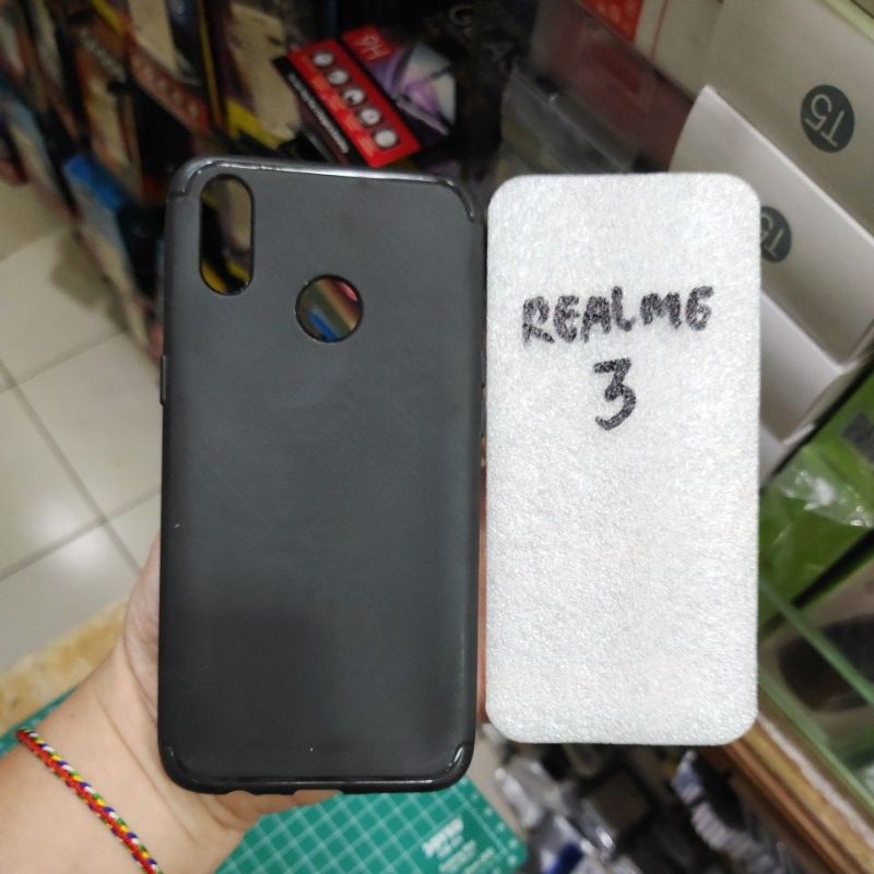 REALME 3 , REALME C20 silikon karet hitam softcase mantul murah meriah