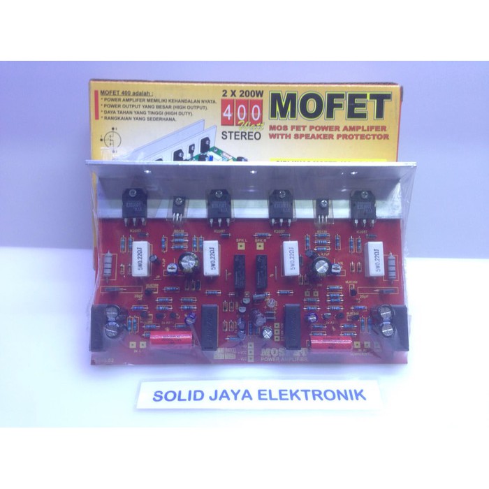 KIT POWER MOFET 400W STEREO TRANSISTOR FINAL ASLI 2X200 WATT 400 W PLUS PROTEKTOR BELL BGR ORIGINAL