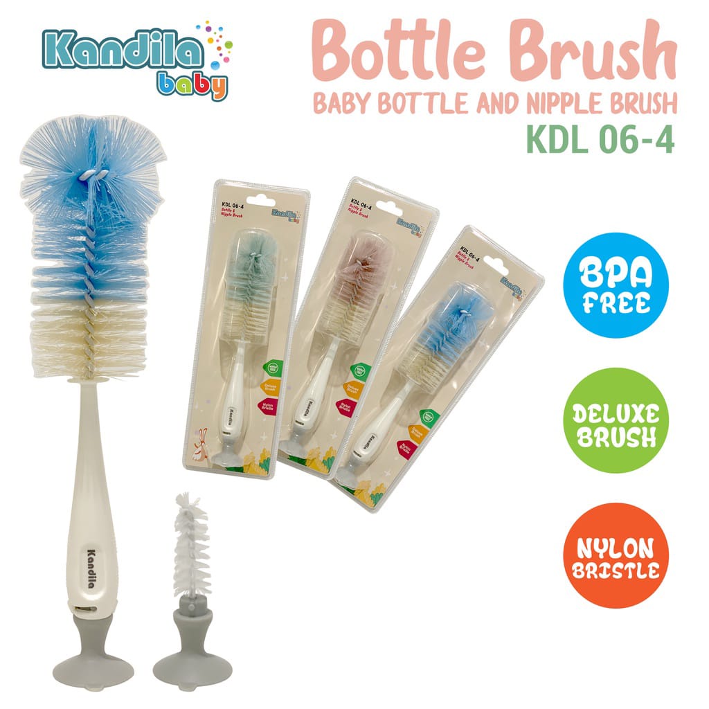 KANDILA BABYBOTTLE BRUSH WITH SUCTION CUP BASE (KDL06-4)