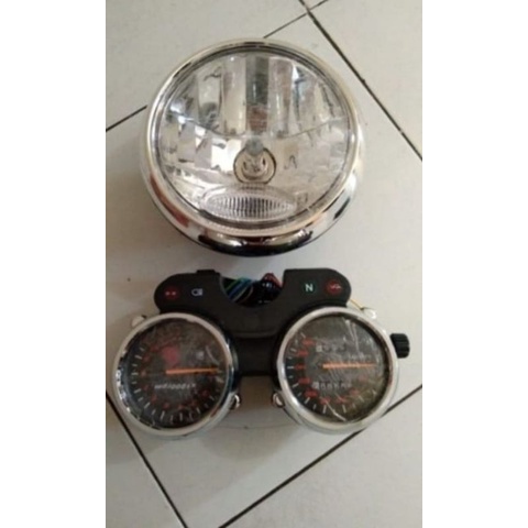 Lampu Depan Bulat Rx-King New Plus Speedometer Rx-King New Tebal