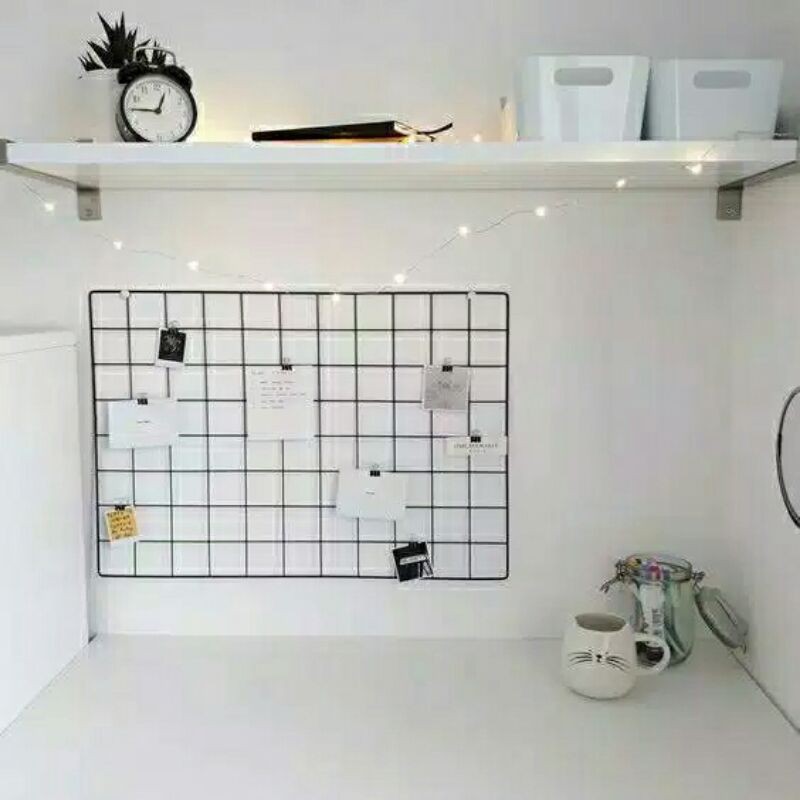 HIJANG HITAM GRID WIRE MESH / HIASAN DINDING PAJANG HITAM original