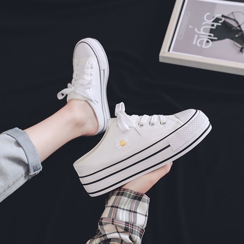 GROSIRTAS &quot;FREE BOX&quot; LV0105 Sepatu Sneakers Wanita Import Motif Bunga Fashion Trendy