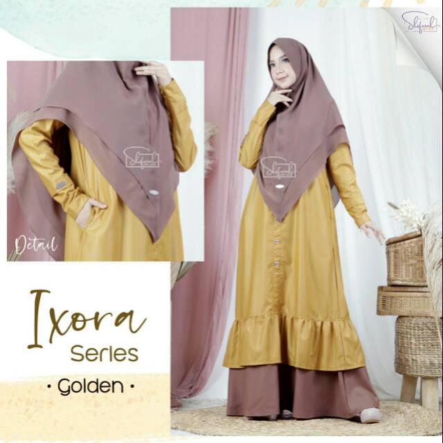 Gamis busui bahan katun toyobo ixora dress by shofwah
