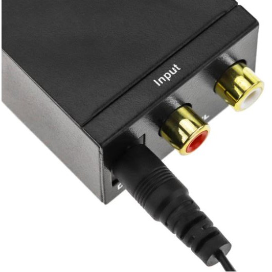 Analog to digital audio adapter converter with cable fiber optic audio 1.5m - rca audio to coaxial toslink