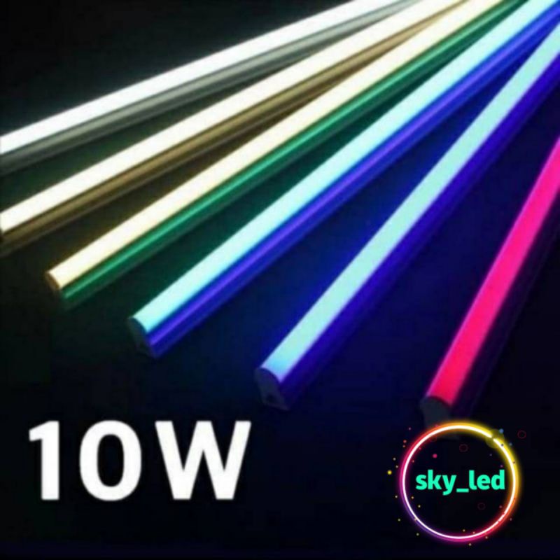 lampu tl neon t5  led 10w 60cm tube warna warni /super murah