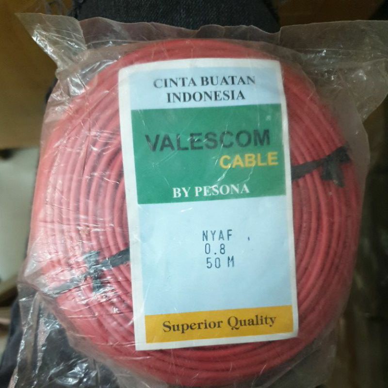 kabel nyaf 0.8mm merah