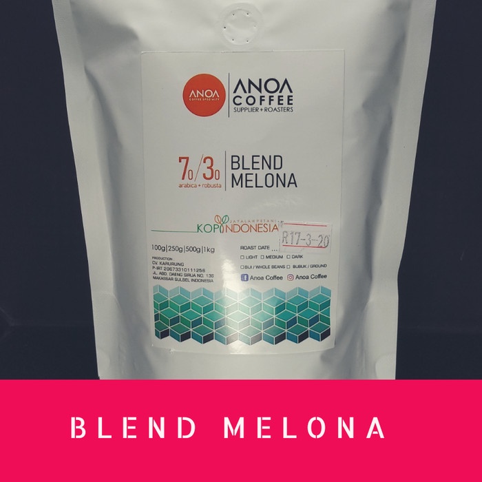 

(BISA COD) ANOA COFFEE Blend melona 500gr - Biji Kopi / Kopi Bubuk - BIJI KOPI