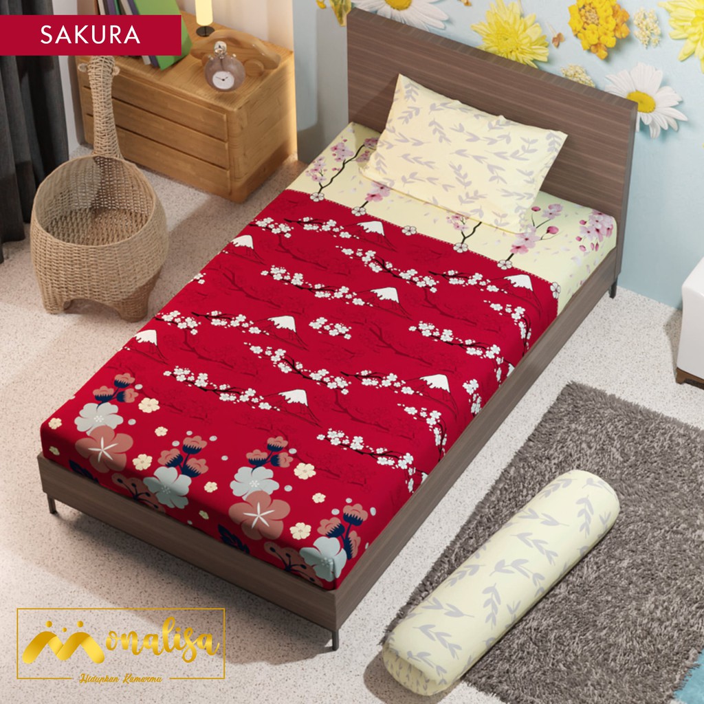 Sprei Monalisa Premium Ukuran 120x200 T 20cm  Aneka Motif Karakter Seprai Single Bed Harga Murah