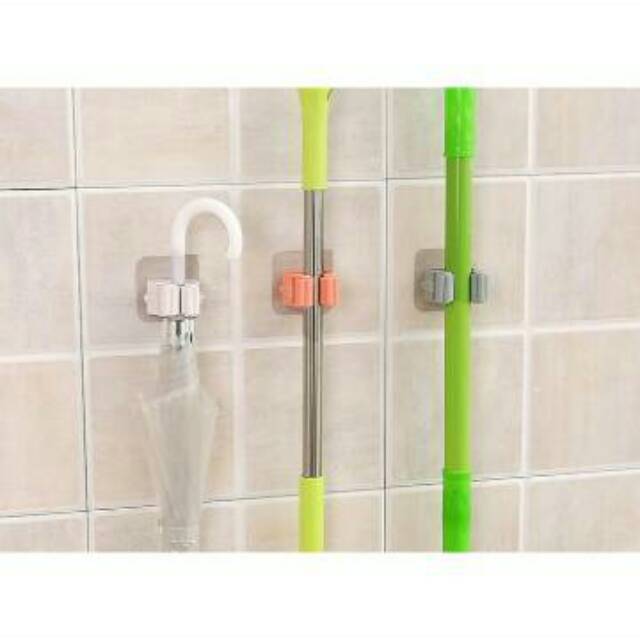 Broom Mop Holder Alat Penjepit Gantungan Sapu Pel