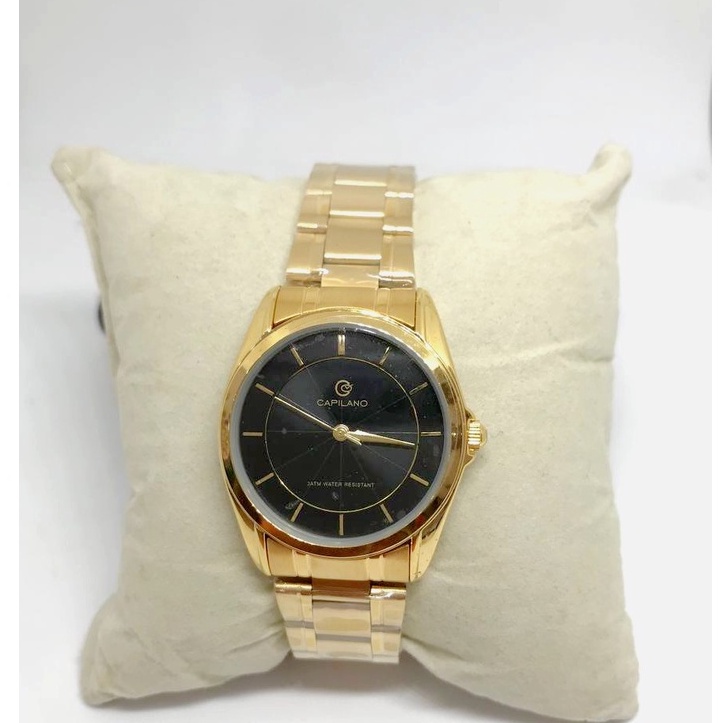 JAM TANGAN ORIGINAL CAPILANO CEWEK RANTAI GOLD