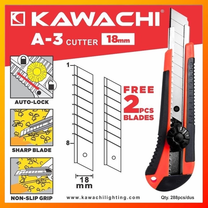 

[BISA COD] Pisau Cutter Besar Gagang Karet | Pisau Cutter Besar | Pemotong Kertas | Cutter Hand Craft