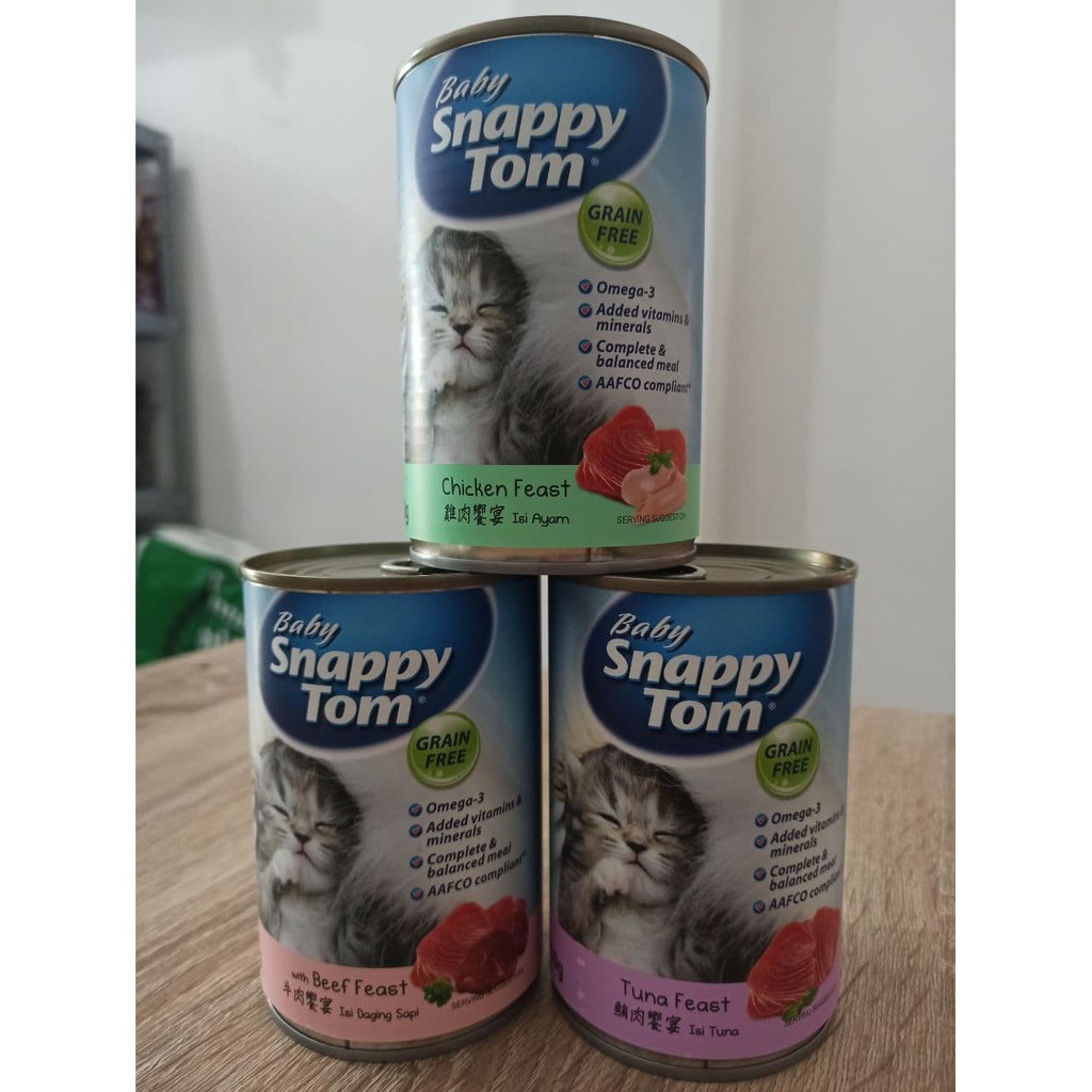 Snappy Baby 150gr Kaleng / Snappy Tom Baby Kaleng 150 gr / Makanan Kucing Snappy Tom Baby