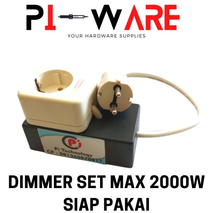 Dimmer Set SCR 2000 W Watt Lengkap Ada Colokan dan Stop Kontak