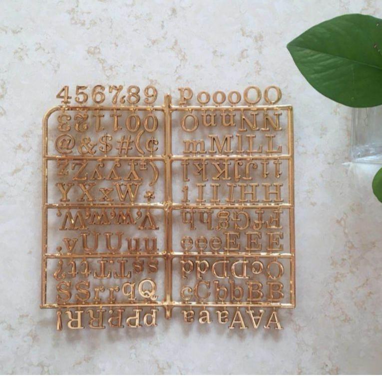 

[PROMO VJ944] [Gold] Tambahan huruf untuk papan nama bayi letter board Terkini