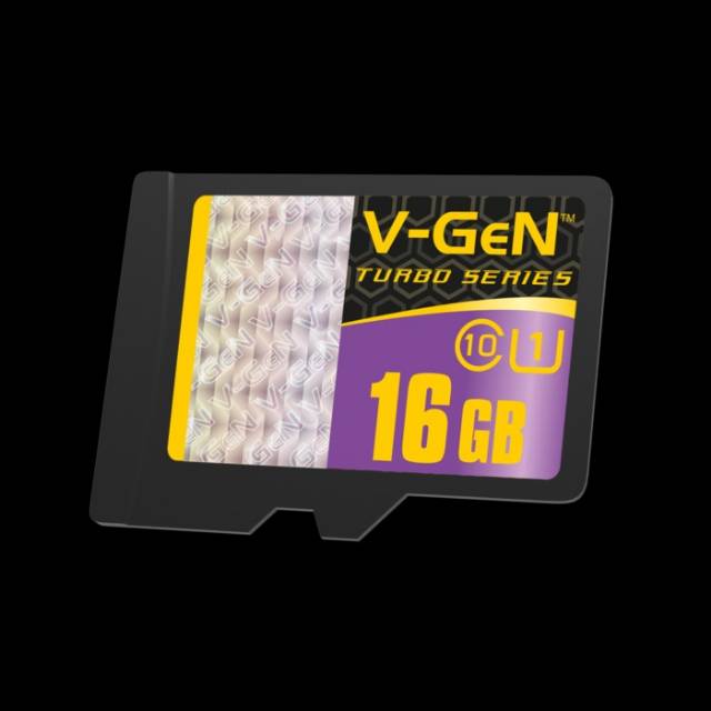 Micro SD 16GB Class 10 V-GeN Turbo Series 100MB/S A1 Memory Card Vgen 16 GB