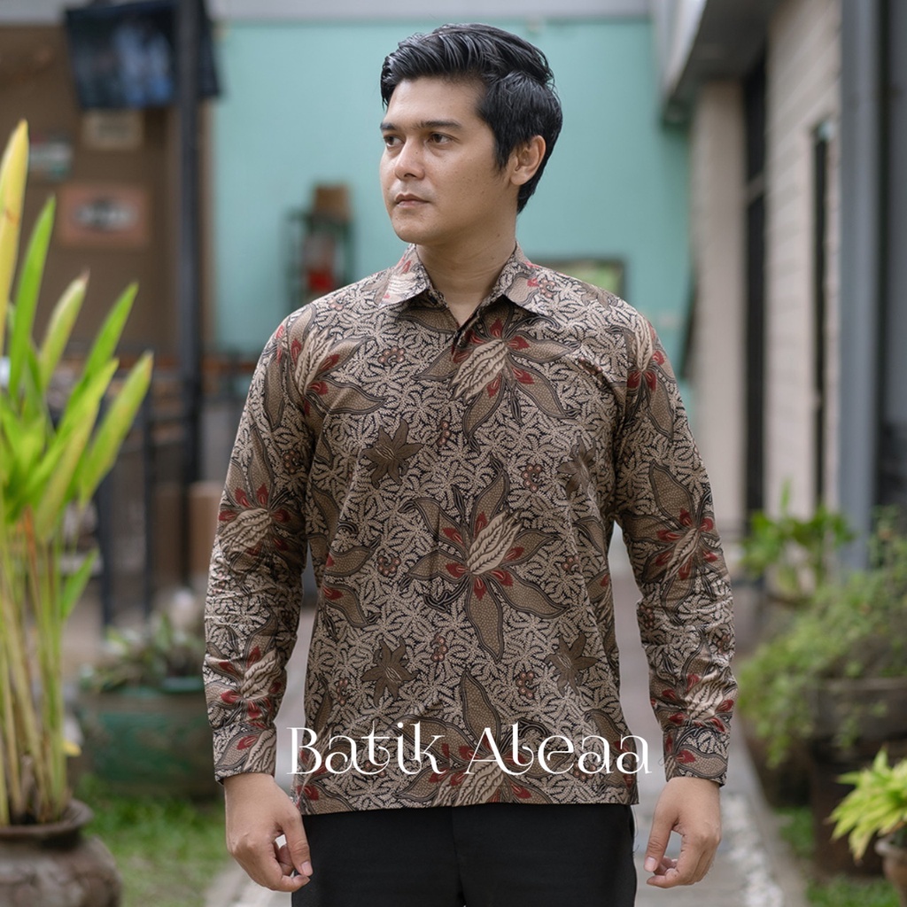 Set Baju Batik Keluarga Seragam Hajatan Gamis Kemeja Jagung