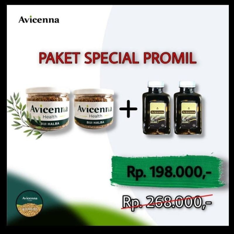 

Biji Halba 500gr + Palm Sugar Organik 100ml Avicennahelath | Paket Promil | Program Hamil