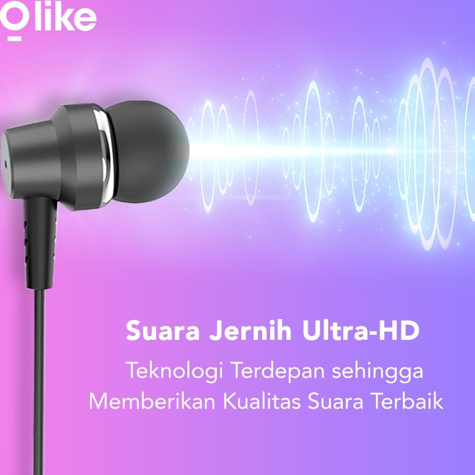 Stok Terbatas Olike Wired Earphone Headset In Ear HD Audio Headphone Handsfree Garansi Resmi 6 Bulan