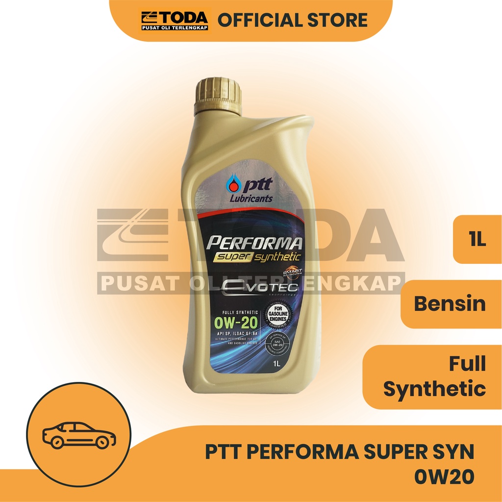 Oli PTT Lubricants Performa Super Synthetic 0W-20 1LT Original - Oli Mobil - Oli Mesin