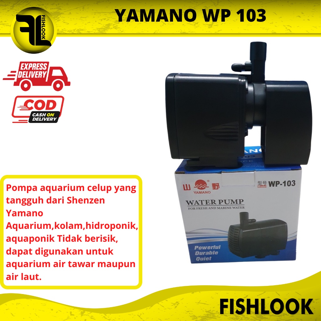 YAMANO WP 103 WP103 WP-103 Pompa Air Celup Kolam Hidroponik Aquarium Aquascape