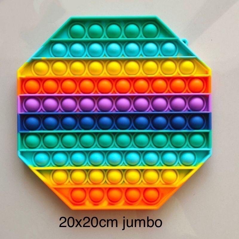 Pop It JUMBO Raksasa Mainan Anak Toys Dinosaurus Kupu Hello Kitty Unicorn-HEXA rgb