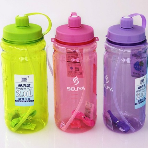 MARKASSHOP66--BOTOL MINUM MOTIVASI 2 LITER BENING FREE STIKER