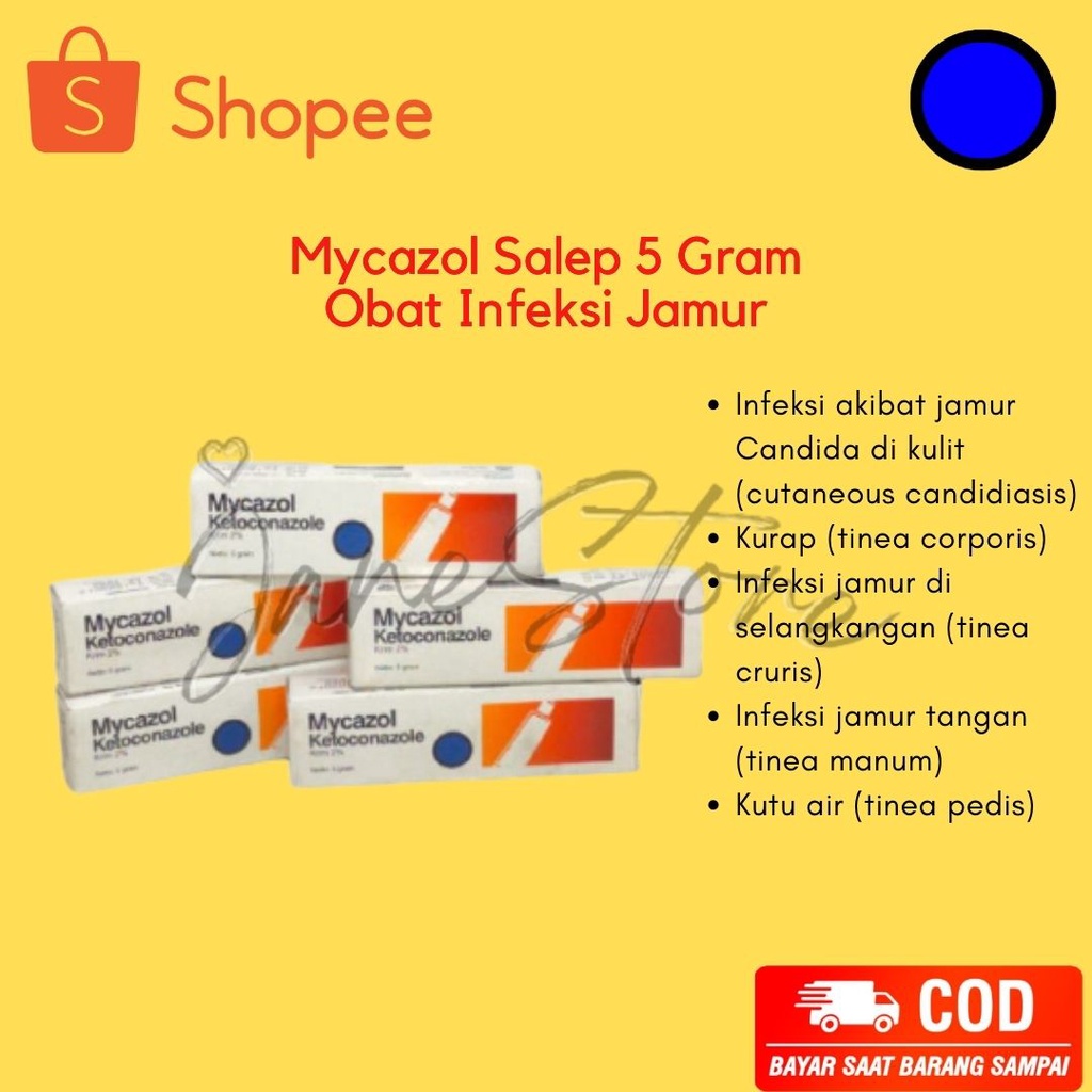 Mycazol Krim - Ketoconazole Cream Salep Jamur, Panu, Kudis & Kurap