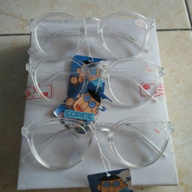 Kacamata standard minus 0.5 : minus 0.75 dan minus 1.00 kaca bening