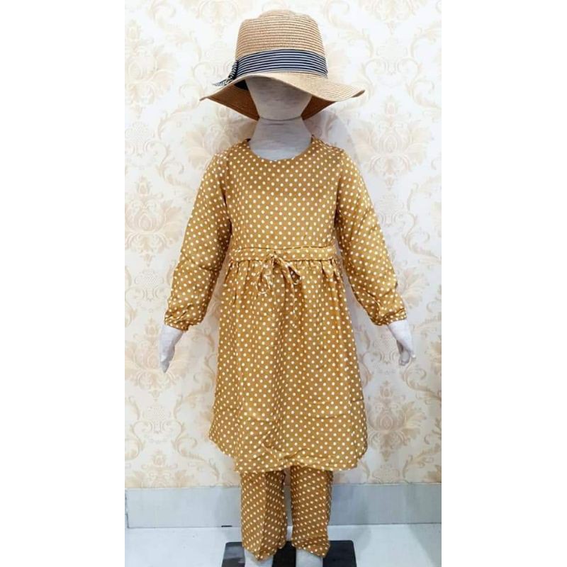 setelan Tunik rayon import/ set onde tali serut