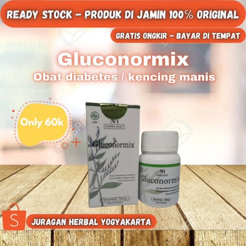 Obat diabetes kencing manis ampuh GLUCONORMIX Asli 100% original