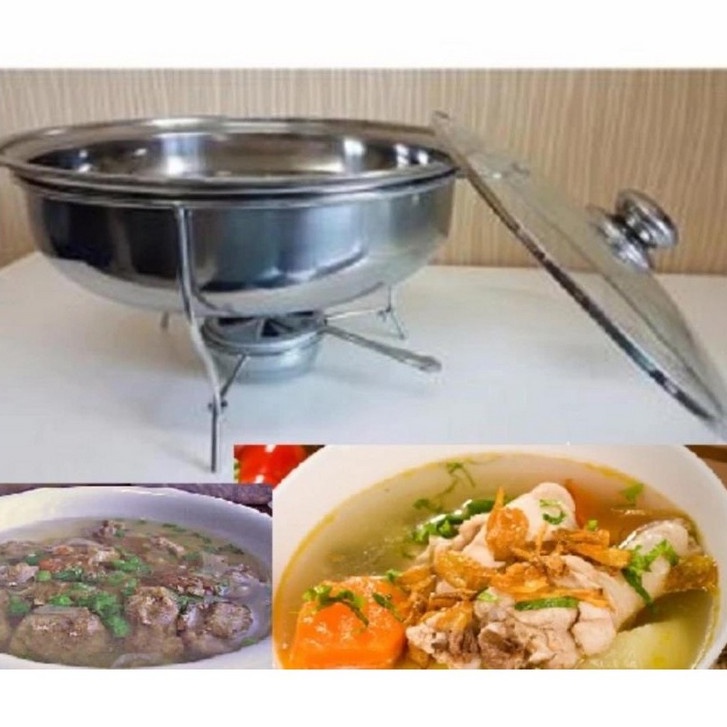 Warmer Stove Wadah Tempat makan Prasmanan - Stainless Steel