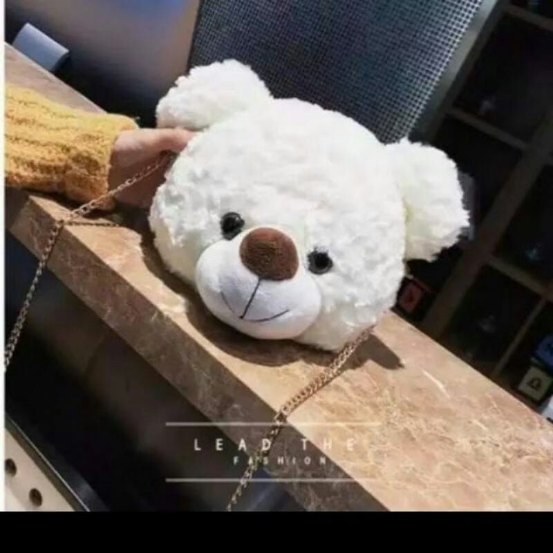 Tas Wanita Lucu - Tas Boneka Teddy Bear Tas Anak sampai dewasa Bahan Bulu Import BISA COD