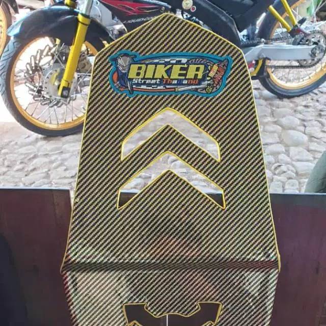 Jok custom kulit carbon untuk satria fu,vixion dan ninja