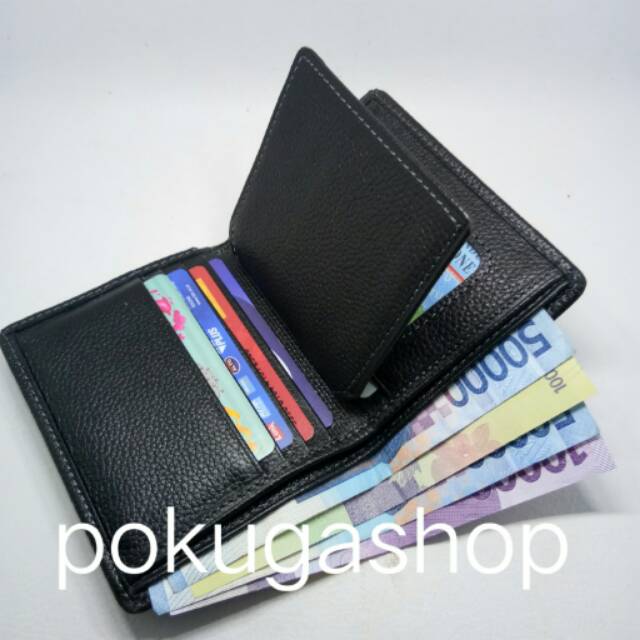 Dompet kulit liapt buku asli sapi emboss jeruk /dompet pria /dompet garut asli /dompet keren simple