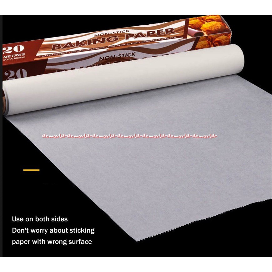 Non Stick Baking Paper 20mx30mm Kertas Kue Minyak Pemanggang Cookies Nonstick Kertas Baking Non Stik