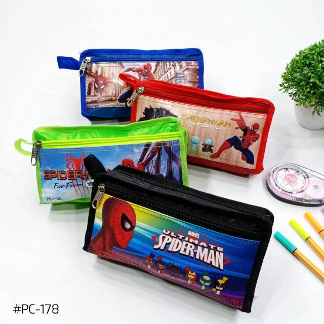 

Kotak Pensil sleting / Tempat Pensil Gambar Spiderman dan Tayo #178