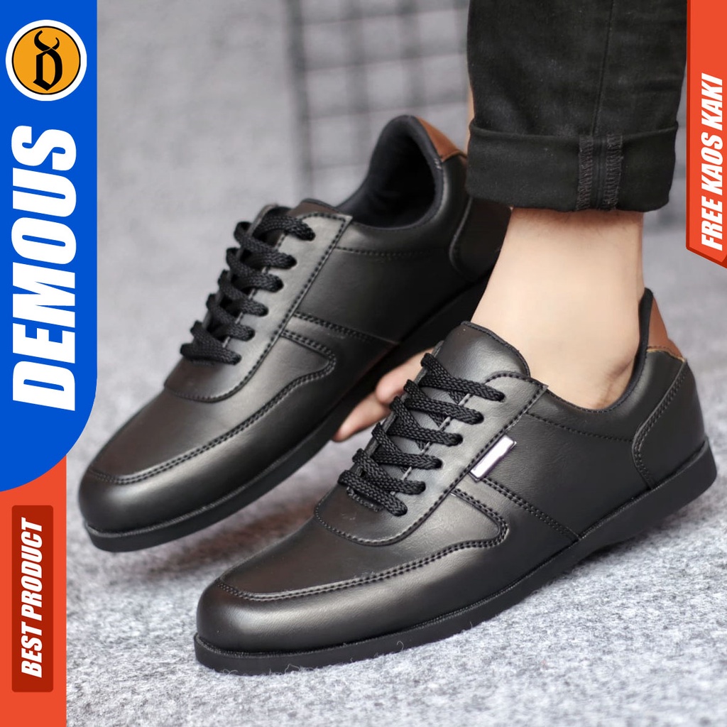 DEMOUS COSENZA Sepatu Kasual Kulit Pu Casual Pantofel Kerja