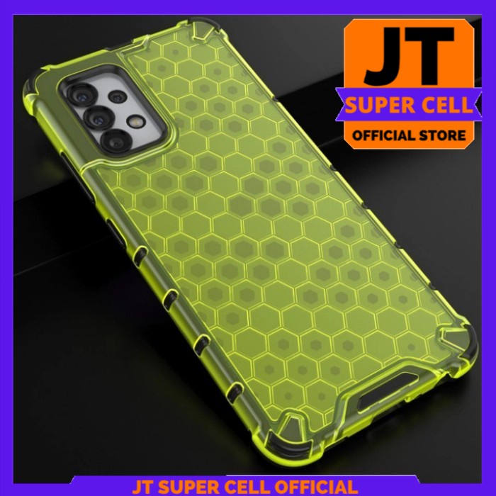 Case Samsung A32 4G Honeycomb Hybrid Rugged Clear Armor Case Shockproof - Hijau casing hard case arm