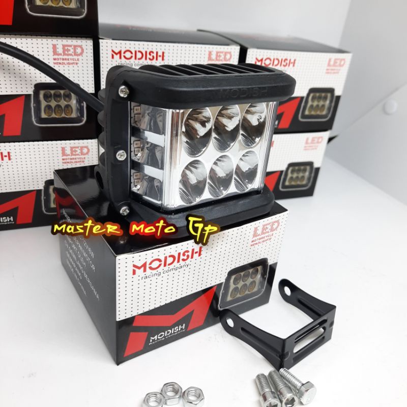 LED motorcyle headlights Modish racing company Volt / power Dc-12V 6Watt lampu tembak flash modish Lampu sorot Modifikasi otomotif