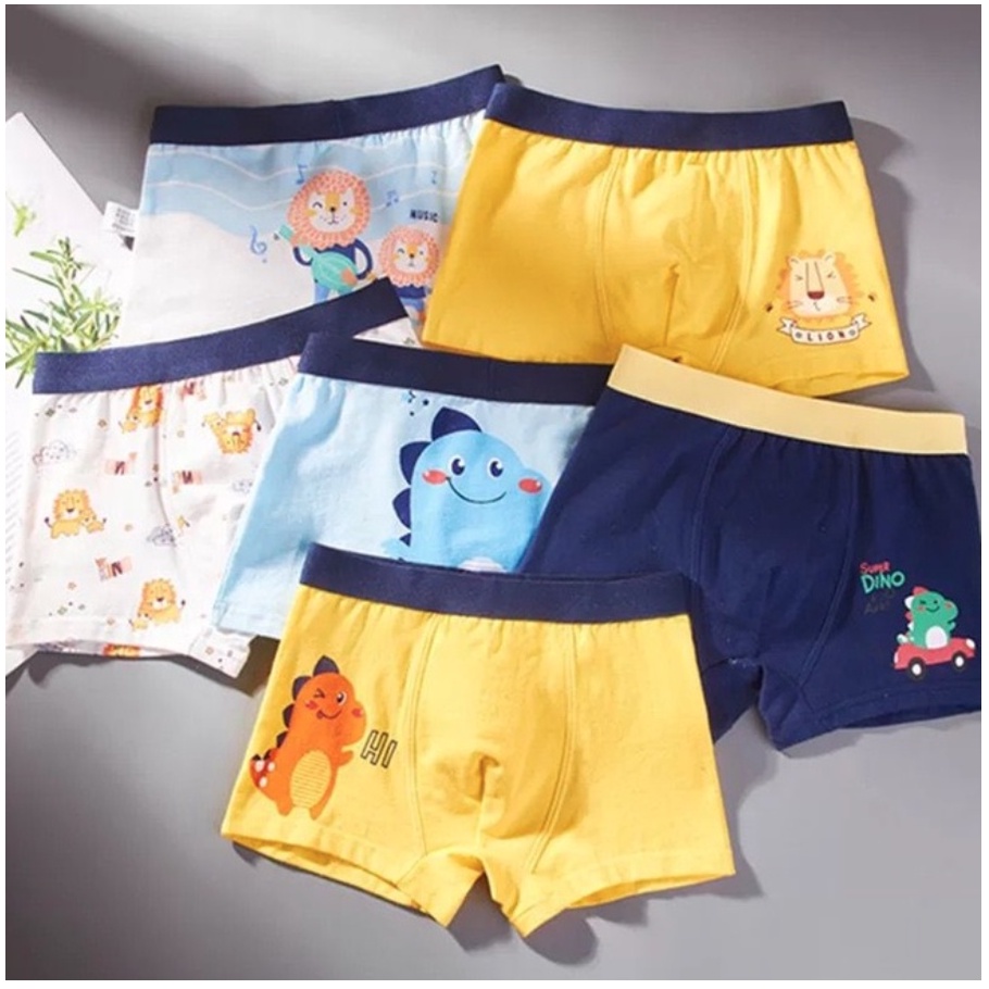 Celana Dalam Anak Laki Laki / Boxer Anak Motif Kartun Lucu / Underwear Kartun Bahan Katun Import Dingin