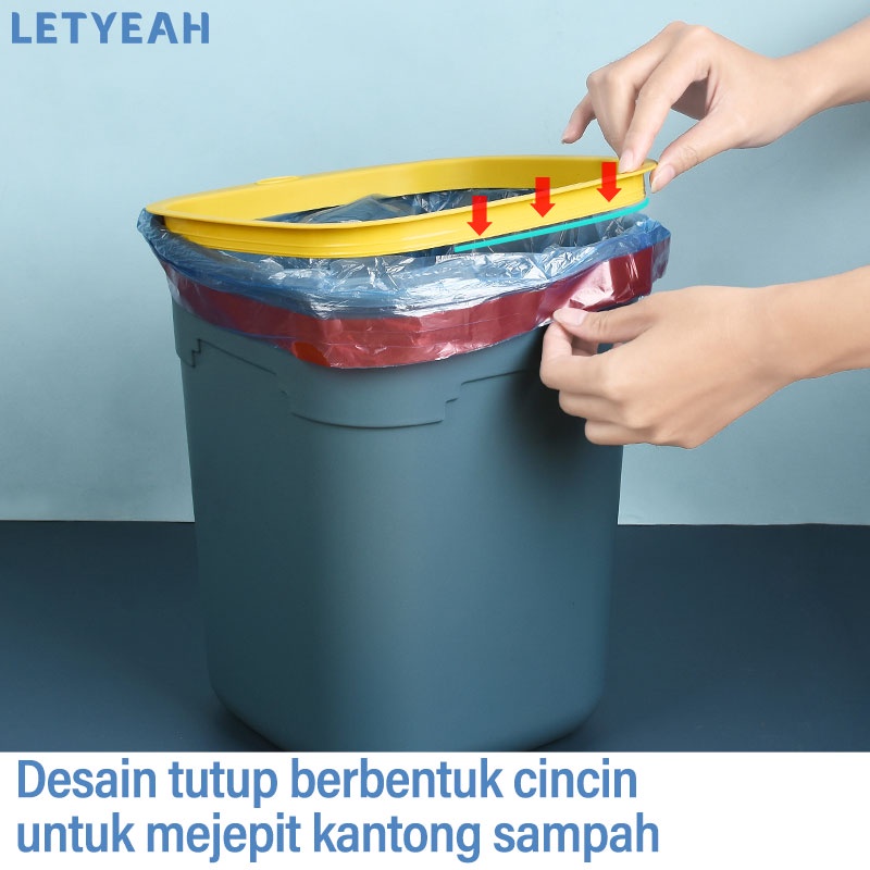 letyeah Tempat sampah minimalis aesthetic / tong sampah ruang tamu kotak sampah dapur trash bin / gratis 1 roll kantong sampah