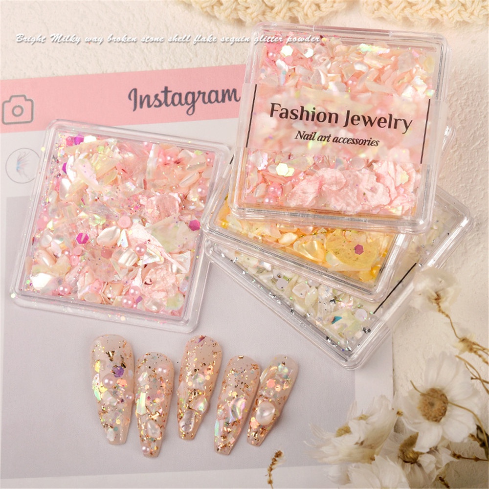 【COD Tangding】Set Kristal Berlian Imitasi Ultra Tipis Untuk Nail Art DIY
