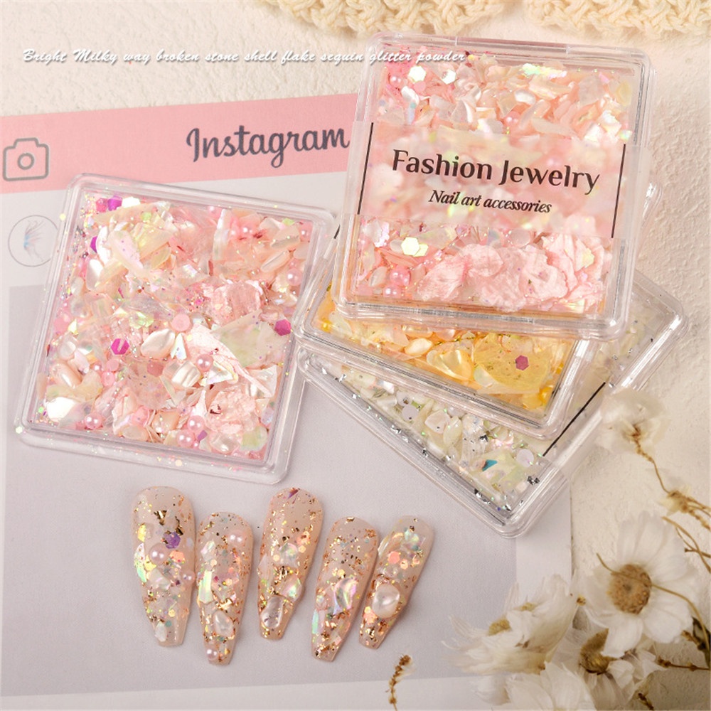 【COD Tangding】Set Kristal Berlian Imitasi Ultra Tipis Untuk Nail Art DIY