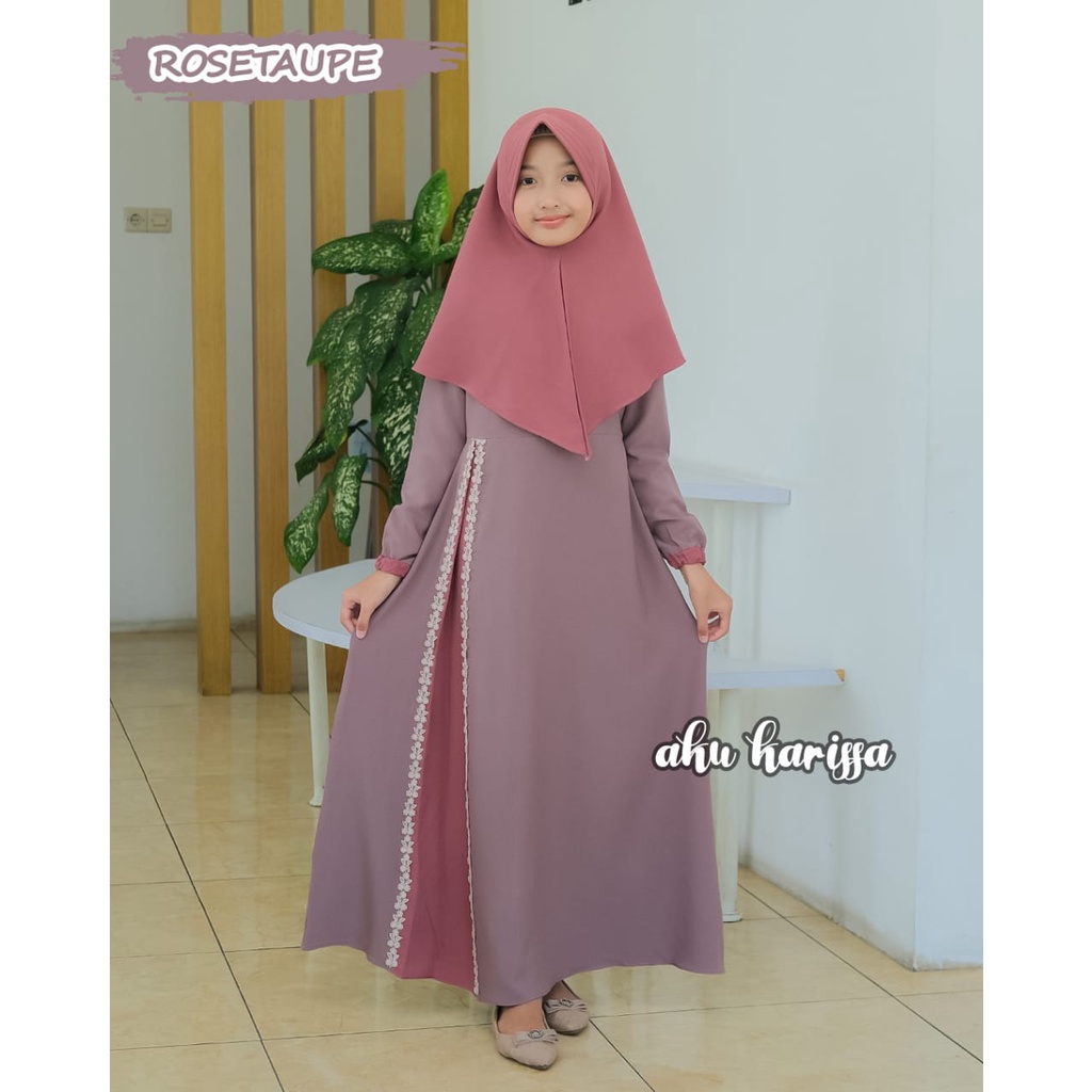 Gamis anak set Khimar KAYLA &amp; NADIRA ORI AKU KARISSA kids tanggung 5-12 tahun KIDS set baju muslim PAUD TK SD MD ngaji