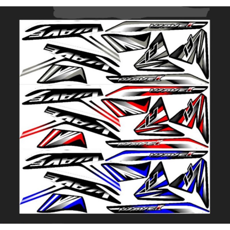 Setiker Stiker striping wave110 i Thailand/ Stiker Honda wave revo 110 i