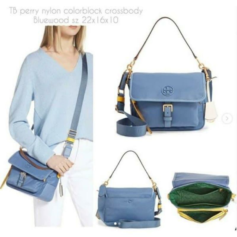 Tas Tory Burch TB Perry Nylon Bluewood Crossbody
