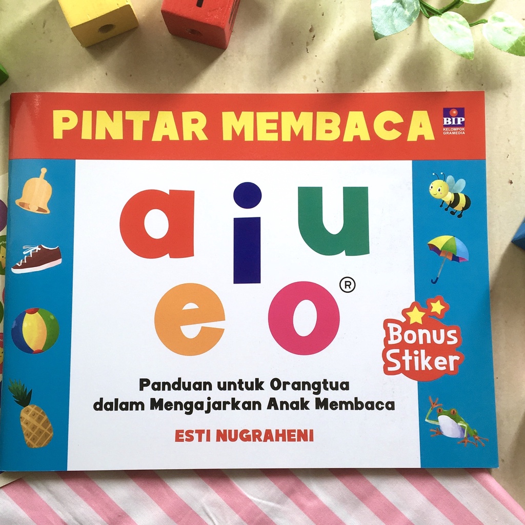 Buku Belajar Membaca TK PAUD : Pintar Membaca AIUEO