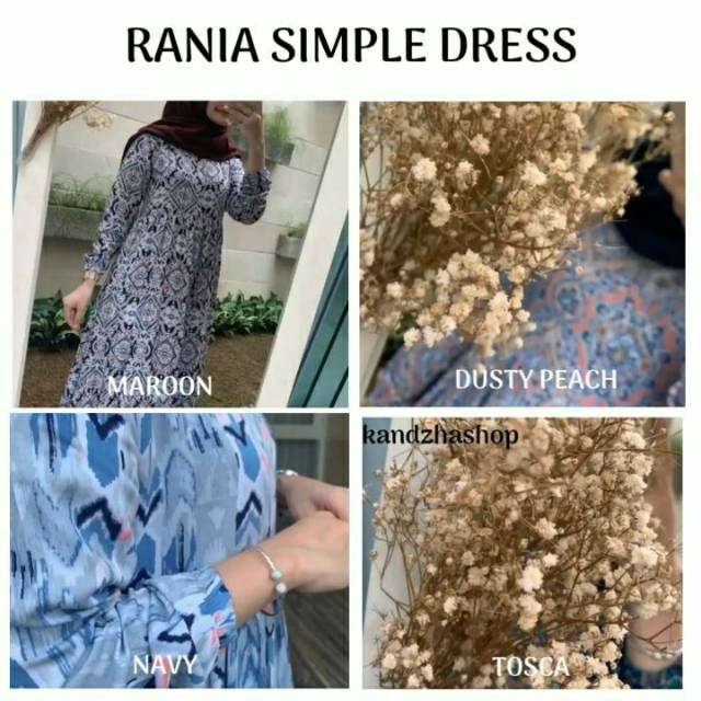 Rania Simple Dress nadeea.id