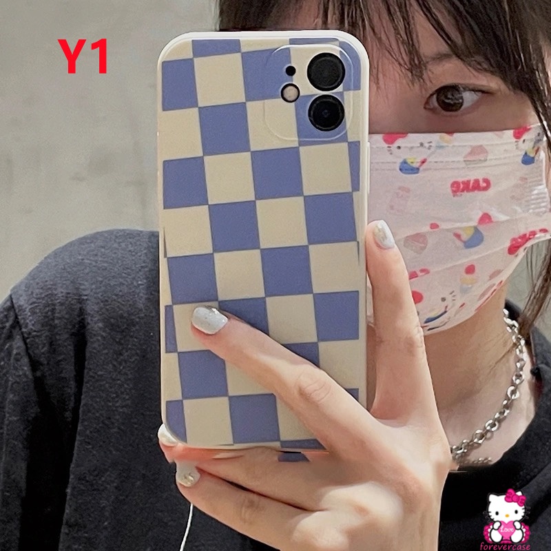 Soft Case Motif Kotak-Kotak Untuk Vivo Y12 Y31 Y21S Y12I Y20S Y95 Y33S Y21 Y33T Y17 Y53S Y15S Y20I Y91C Y30 Y51A Y15 Y20 Y50 Y1A Y20